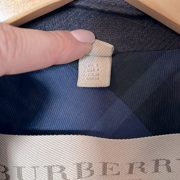 BURBERRY Double-Breasted Cropped Coat Jacket Size 4 - Picture 9 of 14